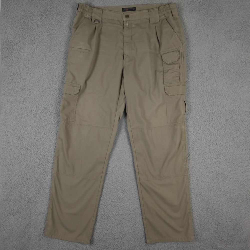 5.11 Tactical Pants Mens 36x34 Khaki Beige Pro Ripstop Cargo Utility Military